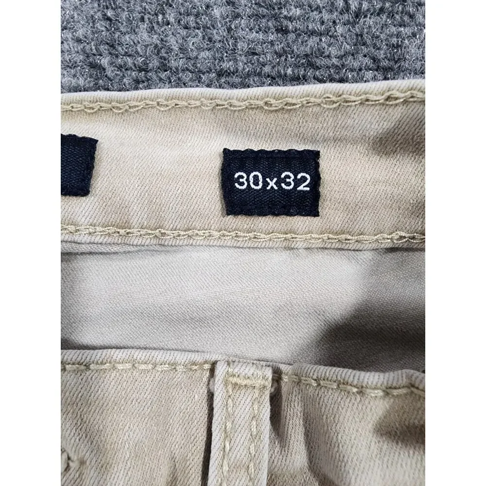 BKE Aiden Men's 30x32 Slim Fit Bootcut Stretch Denim Khaki Beige FPS6638R